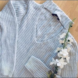Light blue key hole knit sweater! 🦋🐬 Fall Winter